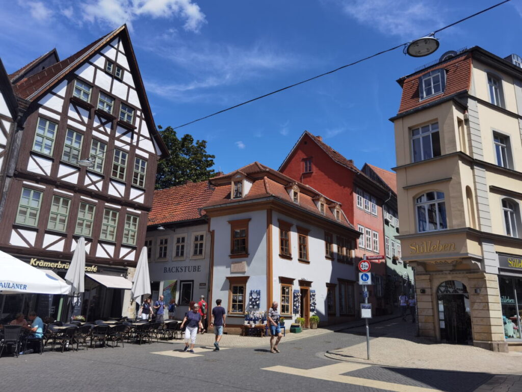 Die Altstadt Erfurt ist geprägt von vielen Fachwerkhäusern